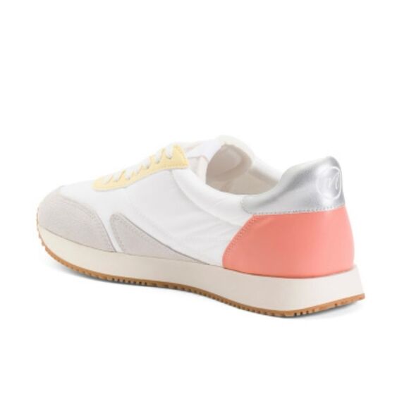 MATISSE Colorblock Suede Farrah Lace Up Low Top Trainers Sneakers White 9M - Picture 3 of 11